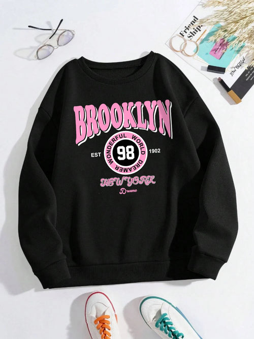 Brooklyn World Dreamer Graphic Sweatshirt - ClothesComing