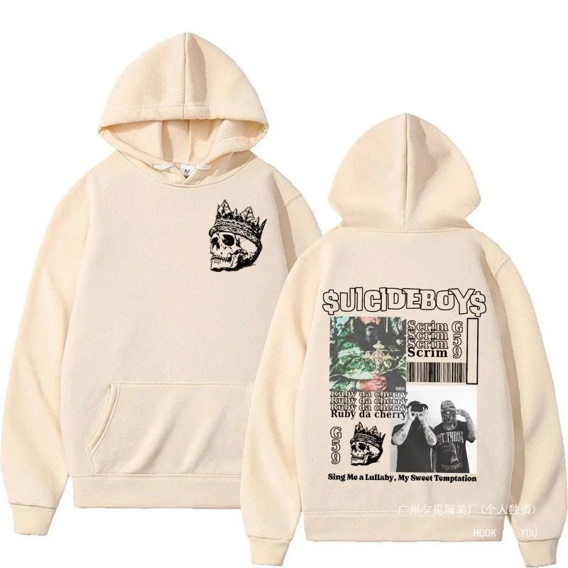 Vintage Suicideboys G59 Hoodie I Want To Die in New Orleans Fabric Street Fashion Hoodie Casual Street Roller Running Sweatshirt - ClothesComing
