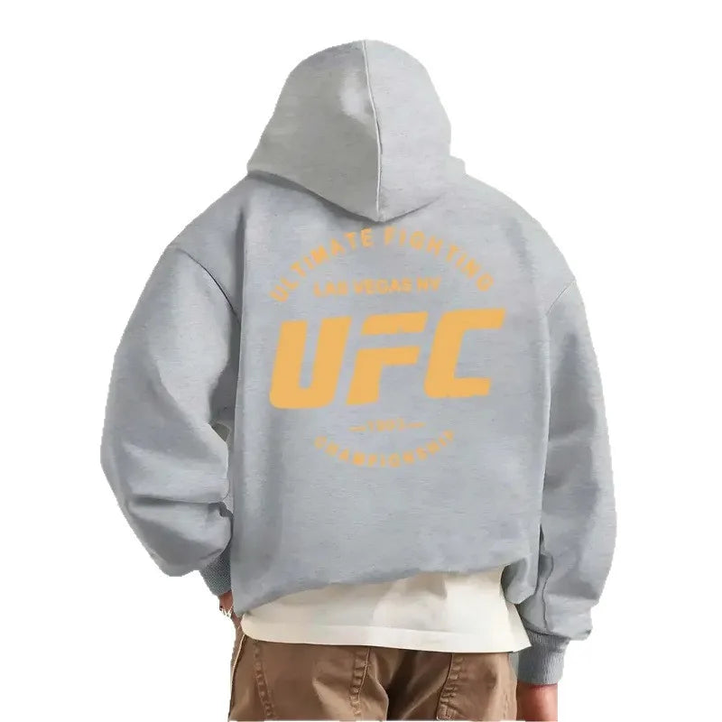 UFC Print Hoodie - Retro Casual Streetwear Sweatshirt - ClothesComing